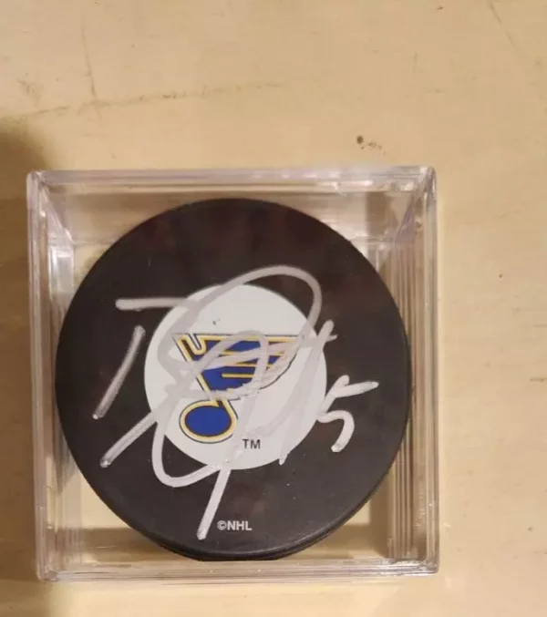 Barret Jackman Autographed Puck