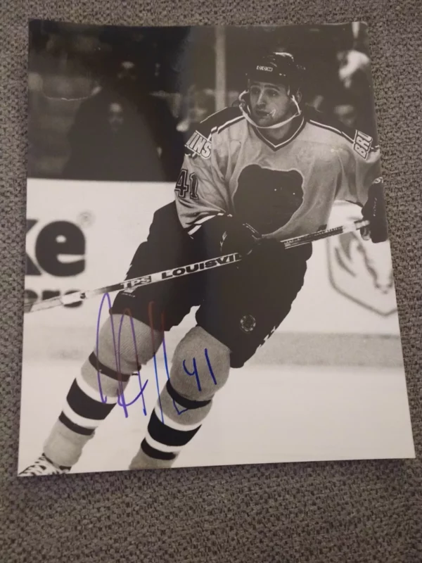 Jason Allison Boston Bruins autographed 8x10 Photograph B&W w/LOA
