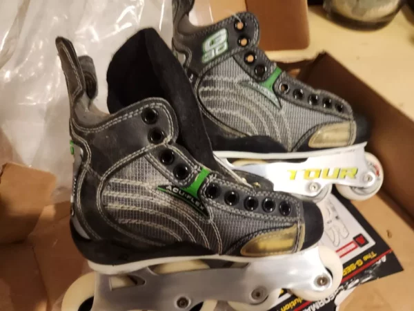 Tour G 30 Model TY30 Inline Hockey Skates/Roller Blades Size US BOY 12j black