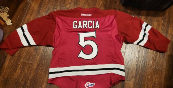 Guelph Storm Garcia #5 Burgundy Reebok Airknit size 56 $250